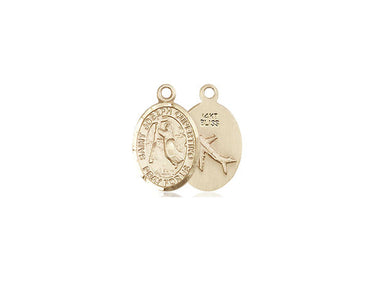 14kt solid gold St. Joseph of Cupertino patron saint medal pendant handcrafted by Bliss Manufacturing
