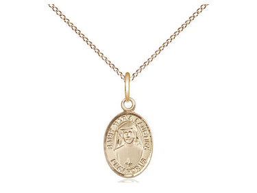14kt gold filled St. Maria Faustina patron saint medal necklace with 18 inch chain by Bliss Manufacturing