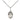 Small sterling silver St. Maria Faustina medal necklace with 18 inch curb chain, 1/2 x 1/4 inch pendant, handcrafted by Bliss Manufacturing USA