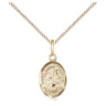 Small 14kt Gold Filled St. Mary Magdalene Patron Saint Medal Necklace 1/2 x 1/4 inch with 18 inch chain by Bliss