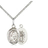 Small sterling silver Miraculous Medal necklace 1/2 inch pendant on 18 inch chain by Bliss