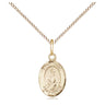 14kt gold filled small St. Louis patron saint medal necklace with 18 inch chain, handmade by Bliss