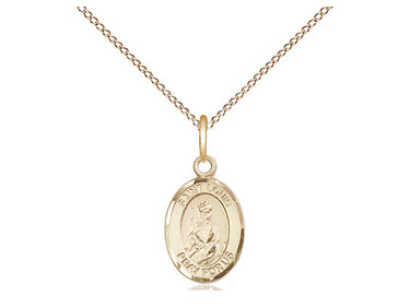 14kt gold filled small St. Louis patron saint medal necklace with 18 inch chain, handmade by Bliss