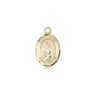 14kt solid gold St. Louis IX medal pendant, 1/2 inch by 1/4 inch, handcrafted by Bliss Manufacturing