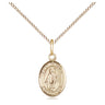 Small 14kt gold filled St. Patrick patron saint medal necklace with 18 inch chain by Bliss