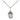 Sterling silver St. Patrick medal necklace, small 1/2 x 1/4 inch pendant, 18 inch chain, Bliss
