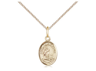 Small 14kt Gold Filled St. Bonaventure Patron Saint Medal Necklace 1/2 x 1/4 inch on 18 inch Chain by Bliss