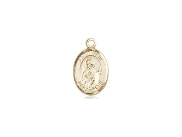 14kt solid gold St. Paul the Apostle medal pendant, 1/2 inch by 1/4 inch, handcrafted by Bliss Manufacturing USA
