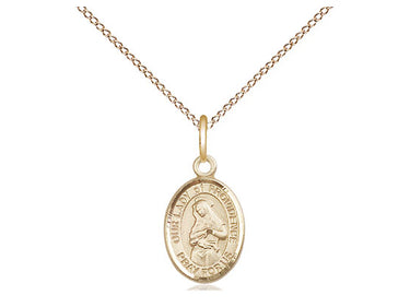14kt Gold Filled Our Lady of Providence Small Medal Necklace 1/2x1/4 inch on 18 inch Chain by Bliss