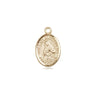 14kt Solid Gold Our Lady of Providence Small Medal Pendant 1/2x1/4 inch by Bliss Manufacturing