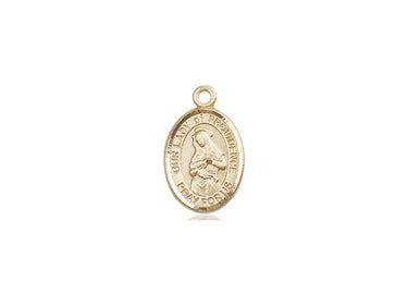 14kt Solid Gold Our Lady of Providence Small Medal Pendant 1/2x1/4 inch by Bliss Manufacturing