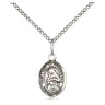 Sterling Silver Small Our Lady of Providence Medal Necklace 1/2 x 1/4 inches on 18 inch chain by Bliss