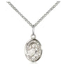 Sterling Silver St. Martin de Porres Patron Saint Medal Necklace 1/2 x 1/4 inch with 18 inch Chain by Bliss