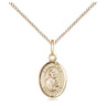 14kt gold filled St. Peter the Apostle patron saint medal necklace with 18 inch curb chain, 1/2 x 1/4 inch pendant, handcrafted by Bliss USA
