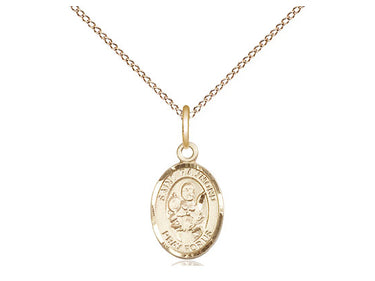 Small 14kt Gold Filled St. Raymond Nonnatus Medal Necklace 1/2 x 1/4 with 18 inch chain Bliss