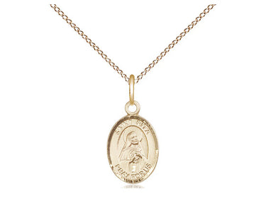 14kt Gold Filled Small St. Rita of Cascia Patron Saint Medal Necklace 1/2 x 1/4 inch with 18 inch chain by Bliss