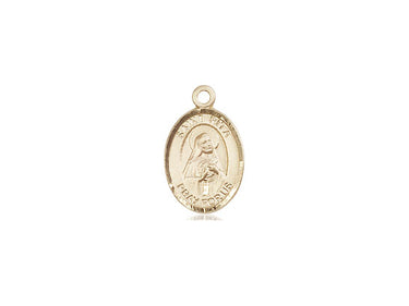 14kt solid gold small St. Rita of Cascia patron saint medal pendant 1/2 x 1/4 inch handcrafted by Bliss