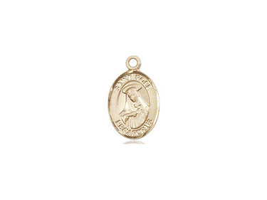 14kt Solid Gold Small St. Rose of Lima Patron Saint Medal Pendant 1/2 x 1/4 inch handcrafted by Bliss