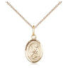 14kt Gold Filled St. Sarah Small Patron Saint Medal Necklace 1/2 x 1/4 inch with 18 inch Chain by Bliss
