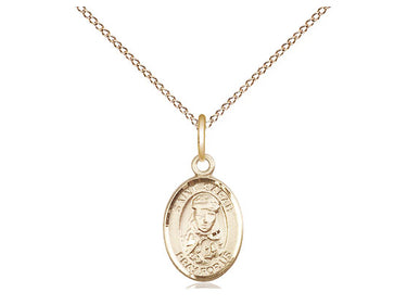14kt Gold Filled St. Sarah Small Patron Saint Medal Necklace 1/2 x 1/4 inch with 18 inch Chain by Bliss