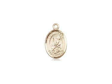 14kt Solid Gold St. Sarah Small Patron Saint Medal Pendant 1/2 x 1/4 inch by Bliss Manufacturing