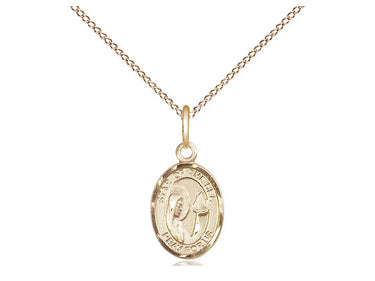 14kt Gold Filled Our Lady Star of the Sea Medal Necklace 1/2x1/4 inch pendant on 18 inch chain by Bliss Manufacturing