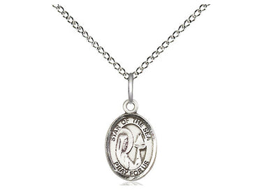 Sterling Silver Our Lady Star of the Sea medal necklace with 18 inch chain by Bliss Manufacturing