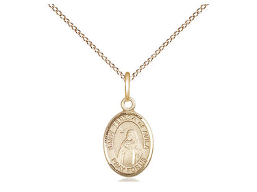 Small 14kt Gold Filled St. Teresa of Avila Catholic medal necklace with 18 inch chain by Bliss Manufacturing
