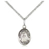 Sterling Silver St. Teresa of Avila Catholic patron saint medal necklace 1/2 x 1/4 inch on 18 inch chain by Bliss Manufacturing