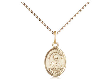 14kt Gold Filled St. Timothy Catholic patron saint medal necklace 1/2 x 1/4 inch on 18 inch chain by Bliss Manufacturing
