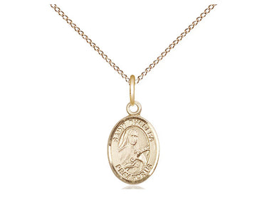 14kt Gold Filled St. Theresa Patron Saint Medal Necklace 1/2x1/4 inch on 18 inch chain by Bliss