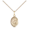 Gold Filled St. Thomas Aquinas Patron Saint Medal Necklace 1/2 x 1/4 with 18 inch chain by Bliss Manufacturing