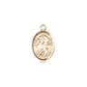14kt Solid Gold St. Thomas More Patron Saint Medal Pendant, Small 1/2 x 1/4 inch, Handcrafted by Bliss