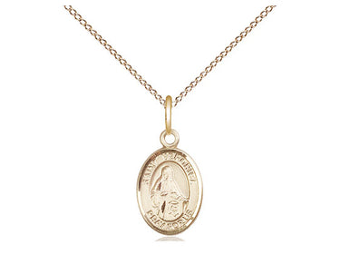14kt Gold Filled St. Veronica Patron Saint Medal Necklace 1/2 x 1/4 inches with 18 inch chain by Bliss