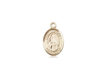 14kt solid gold St. Veronica patron saint medal pendant, 1/2 x 1/4 inch small medal, handcrafted by Bliss Manufacturing USA