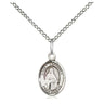 Sterling Silver St. Veronica Patron Saint Medal Necklace 1/2 x 1/4 inches with 18 inch chain by Bliss