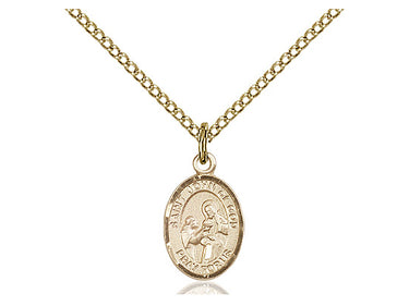 Gold Filled St. John of God patron saint medal necklace with 18 inch curb chain by Bliss Manufacturing