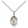 Sterling silver St. John of God patron saint medal necklace with 18 inch chain handcrafted by Bliss Manufacturing