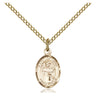 14kt Gold Filled Small St. Casimir of Poland Patron Saint Medal Necklace 1/2 x 1/4 with 18 inch chain by Bliss