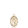 14kt solid gold St. Casimir of Poland patron saint medal pendant, 1/2 x 1/4 inches, handcrafted by Bliss USA