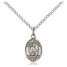 Small sterling silver St. William of Rochester patron saint medal necklace with 18 inch chain by Bliss