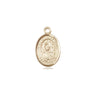 Small 14kt solid gold Our Lady of La Vang medal pendant 1/2 x 1/4 inch handmade by Bliss USA