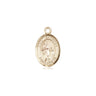 14kt solid gold St. Zachary patron saint medal pendant, small 1/2 x 1/4 inch, handmade by Bliss