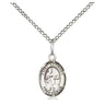 Sterling Silver St. Zachary Patron Saint Medal Necklace 1/2 x 1/4 inches with 18 inch chain by Bliss
