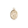 14kt Solid Gold Small Guardian Angel Medal Pendant 1/2 x 1/4 handmade by Bliss Manufacturing