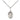 Small Sterling Silver Guardian Angel Pendant Necklace 1/2x1/4 inch on 18 inch curb chain handmade by Bliss
