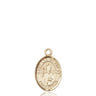 14kt Solid Gold Small St. Leo the Great Patron Saint Medal Pendant 1/2 x 1/4 inches - Handcrafted by Bliss