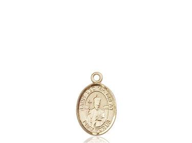 14kt Solid Gold Small St. Leo the Great Patron Saint Medal Pendant 1/2 x 1/4 inches - Handcrafted by Bliss