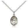 Sterling Silver Small St. Leo the Great Patron Saint Medal Necklace 1/2 x 1/4 inch with 18 inch Chain by Bliss