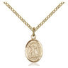 Gold Filled St. Bridget of Sweden small patron saint medal necklace 1/2 x 1/4 inches with 18 inch chain by Bliss
